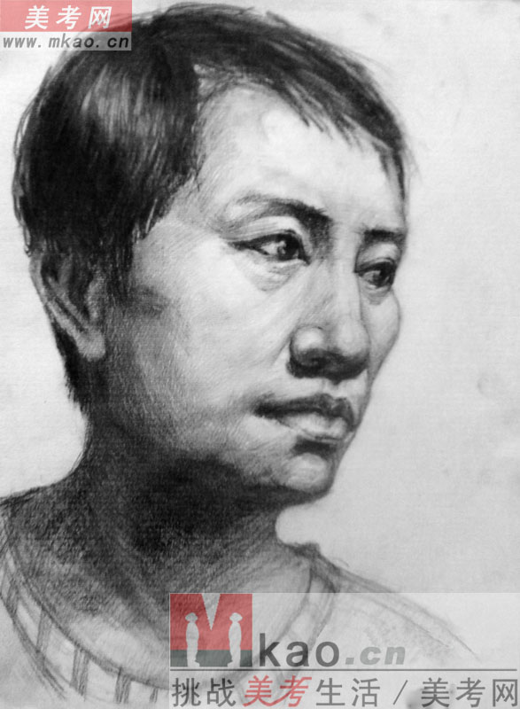 2013年重庆市美术联考素描高分试卷范画